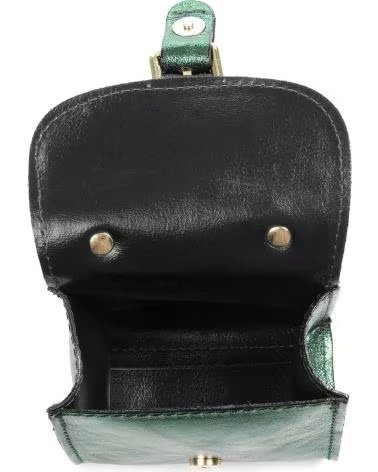 FIRENZE ARTEGIANI ANNICCO MINI BOLSO DE MANO Y BANDOLERA VERDE OSCURO