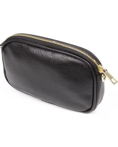 firenze artegiani Asola bolso bandolera de piel autentica acabado dollaro NEGRO