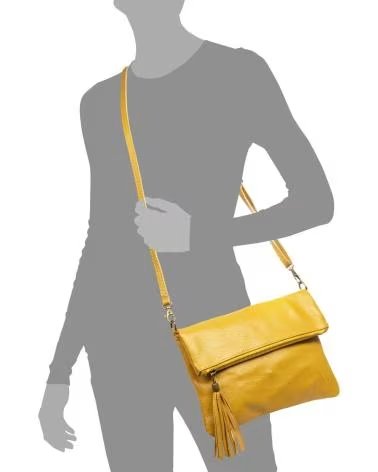 firenze artegiani Alzano bolso bandolera MOSTAZA