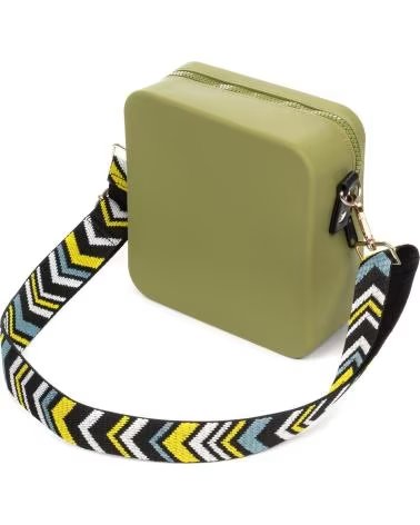 LIBELULLA VILLASALTO BOLSO BANDOLERA CUADRADO DE SILICONA VERDE CLARO