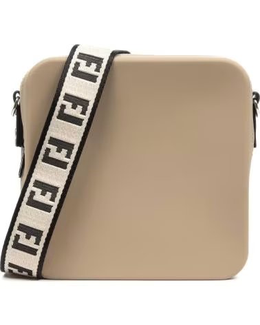 LIBELULLA VILLASALTO BOLSO BANDOLERA CUADRADO DE SILICONA BEIGE