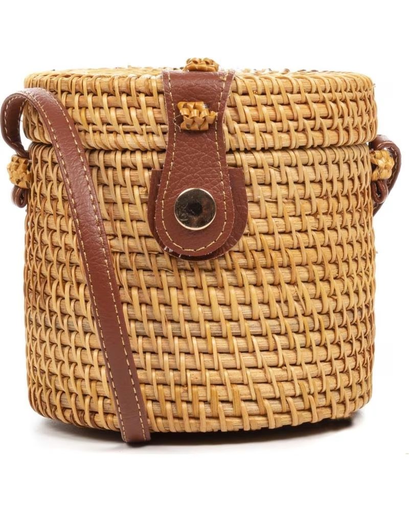 IRIA QUINTANA ZAGARISE BOLSO BANDOLERA DE RATAN BEIGE