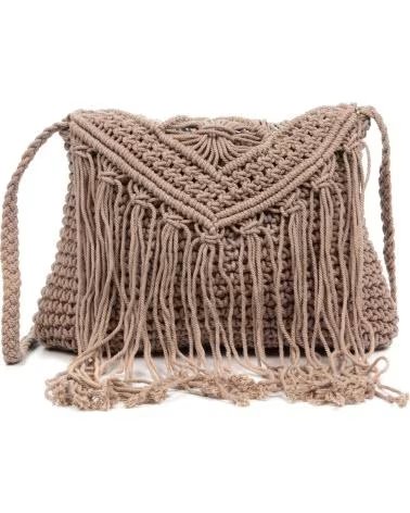 iria quintana Zermeghedo bolso bandolera de algodon trenzado GRIS