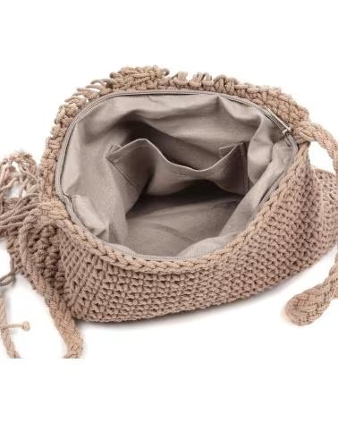 iria quintana Zermeghedo bolso bandolera de algodon trenzado GRIS
