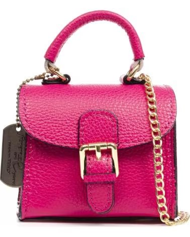 FIRENZE ARTEGIANI ANNICCO MINI BOLSO DE MANO Y BANDOLERA FUCSIA