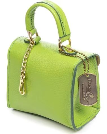 FIRENZE ARTEGIANI ANNICCO MINI BOLSO DE MANO Y BANDOLERA VERDE CLARO