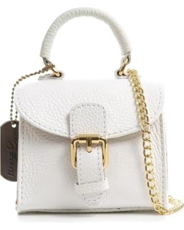 FIRENZE ARTEGIANI ANNICCO MINI BOLSO DE MANO Y BANDOLERA BLANCO