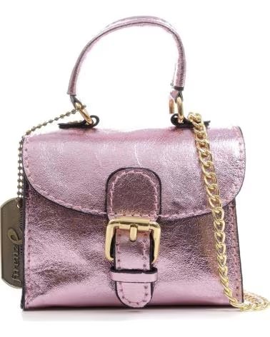 FIRENZE ARTEGIANI ANNICCO MINI BOLSO DE MANO Y BANDOLERA ROSA CLARO