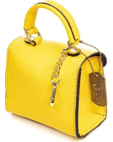 FIRENZE ARTEGIANI ANNICCO MINI BOLSO DE MANO Y BANDOLERA AMARILLO