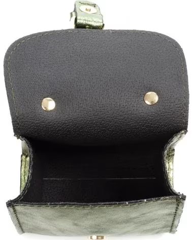 FIRENZE ARTEGIANI ANNICCO MINI BOLSO DE MANO Y BANDOLERA VERDE OLIVA