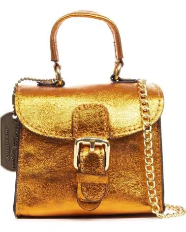 FIRENZE ARTEGIANI ANNICCO MINI BOLSO DE MANO Y BANDOLERA NARANJA