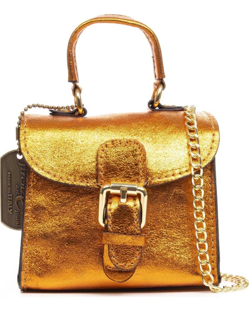 FIRENZE ARTEGIANI ANNICCO MINI BOLSO DE MANO Y BANDOLERA NARANJA