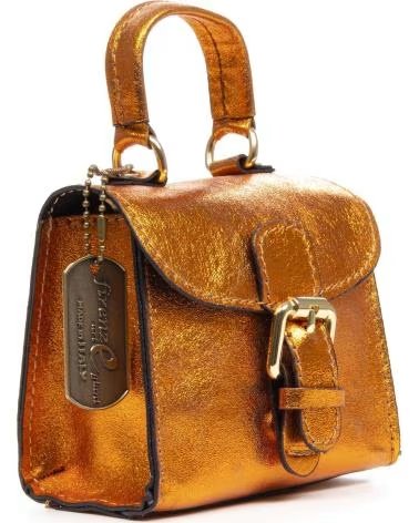 FIRENZE ARTEGIANI ANNICCO MINI BOLSO DE MANO Y BANDOLERA NARANJA