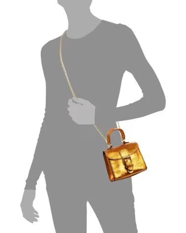 FIRENZE ARTEGIANI ANNICCO MINI BOLSO DE MANO Y BANDOLERA NARANJA