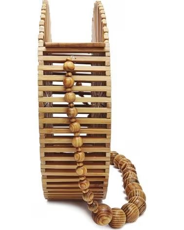 iria quintana Zovencedo bolso bandolera en madera de bambu BEIGE