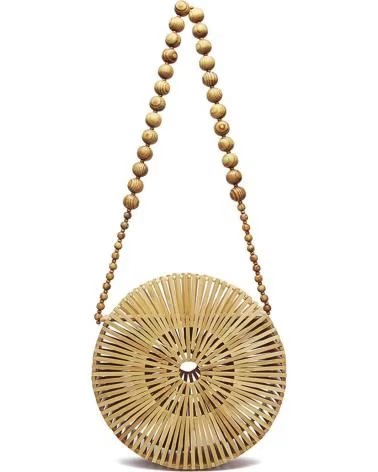 iria quintana Zovencedo bolso bandolera en madera de bambu BEIGE