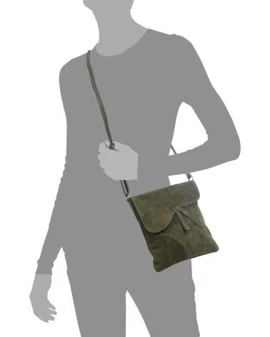 FIRENZE ARTEGIANI ULFA BOLSO BANDOLERA VERDE OSCURO