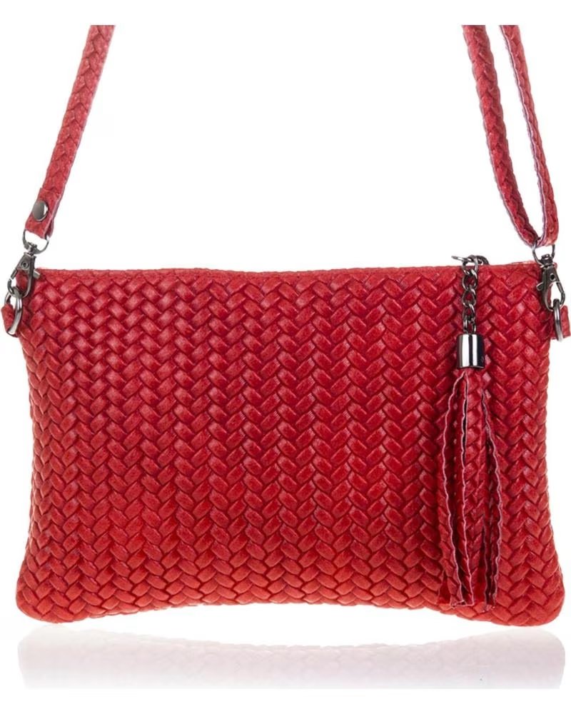 FIRENZE ARTEGIANI OLEGGIO BOLSO BANDOLERA ROJO