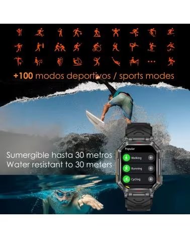 DAM SMARTWATCH KR92 GPS PLATA
