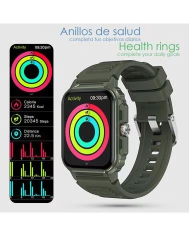 DAM SMARTWATCH Y1 1,85 PULGADAS BLUETOOTH NEGRO