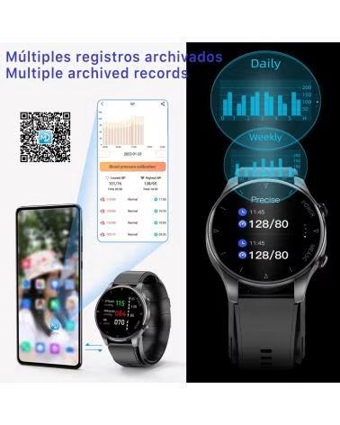 DAM SMARTWATCH P50 PULSERA DE ACTIVIDAD CON BOMBA DE AIRE Y PRESIÓN ARTERIAL REAL