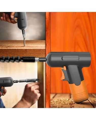 DAM DESTORNILLADOR ELECTRICO MINI TALADRO CON BATERIA JUEGO DE A NEGRO