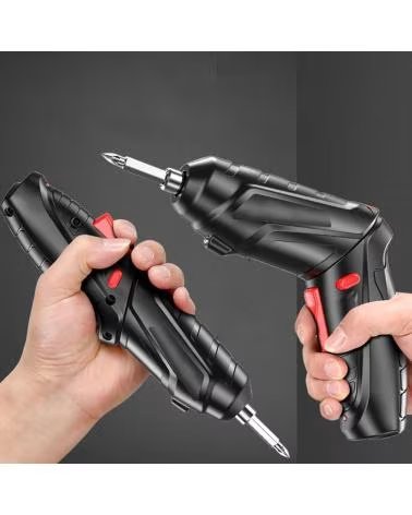 DAM DESTORNILLADOR ELECTRICO MINI TALADRO CON BATERIA JUEGO DE A NEGRO
