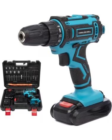 DAM TALADRO ELECTRICO INALAMBRICO 21V CON DOBLE VELOCIDAD 40NM M AZUL