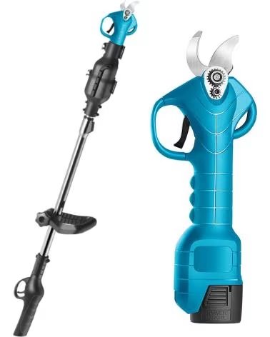 DAM TIJERAS DE PODA ELECTRICAS 16 8V CON MANGO LARGO 28MM DE COR AZUL CLARO