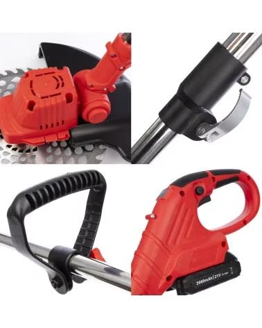 DAM DESBROZADORA SIN ESCOBILLAS 21V CON 22000RPM 600W DE POTENCI ROJO