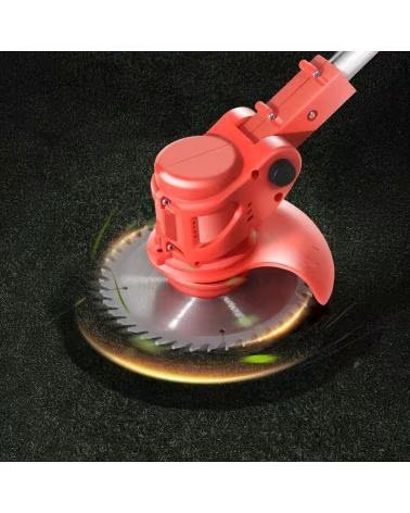 DAM DESBROZADORA 21V CON 13000RPM 500W DE POTENCIA Y DOBLE BATER ROJO