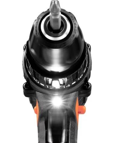 DAM TALADRO ELECTRICO INALAMBRICO DE DOBLE VELOCIDAD CON 15 NM Y NARANJA