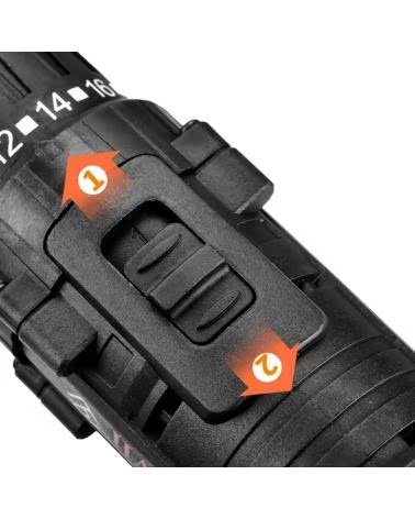 DAM TALADRO ELECTRICO INALAMBRICO DE DOBLE VELOCIDAD CON 15 NM Y NARANJA