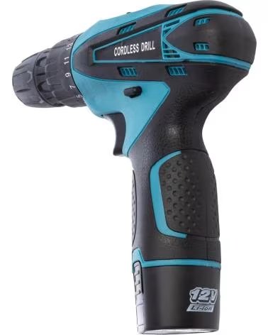 DAM TALADRO ELECTRICO INALAMBRICO 12V CON DOBLE VELOCIDAD MALETI AZUL