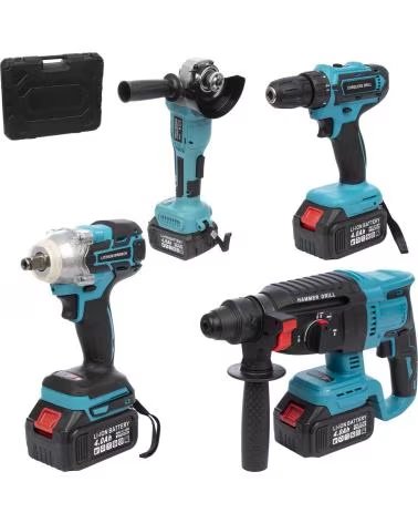 DAM SET DE 4 HERRAMIENTAS ELECTRICAS RADIAL ANGULAR MARTILLO PER AZUL