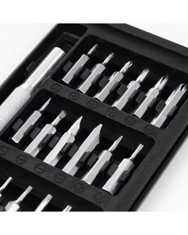 DAM JUEGO DE DESTORNILLADOR 24 EN 1 CON CUERPO PLASTICO CARCASA NEGRO