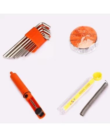 DAM JUEGO DE HERRAMIENTAS DOMESTICO PARA ELECTRICISTA CON MALETI NARANJA