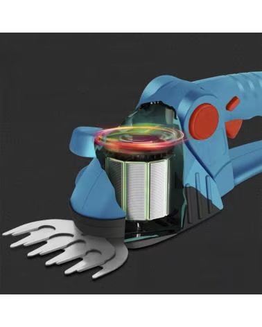 DAM RECORTADORA DE SETOS ELECTRICA CON 1350 RPM DOBLE BATERIA 15 AZUL CLARO