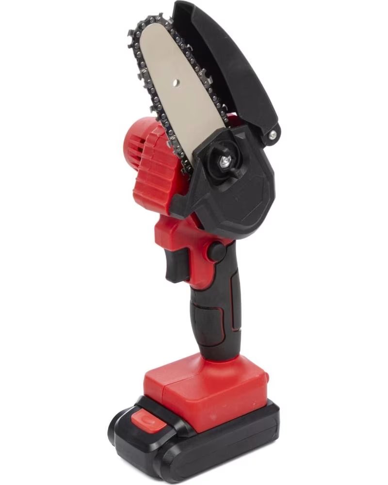 DAM MOTOSIERRA DE 4 PULGADAS 21V 20000 RPM 180W Y DOBLE BATERIA ROJO