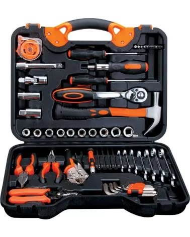 DAM JUEGO DE HERRAMIENTAS DE AUTO REPARACION CON MALETIN DE TRAN NARANJA