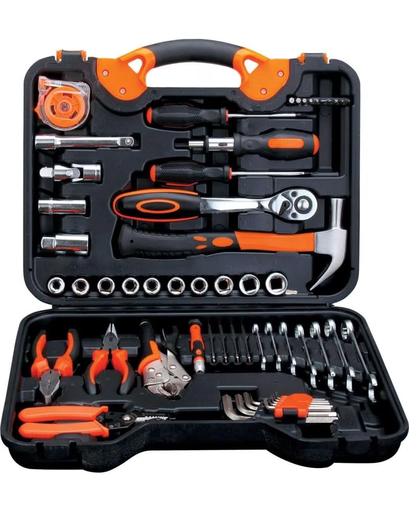 DAM JUEGO DE HERRAMIENTAS DE AUTO REPARACION CON MALETIN DE TRAN NARANJA