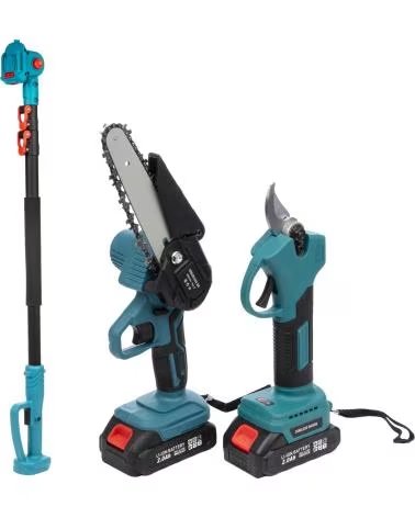 DAM SET DE 2 HERRAMIENTAS ELECTRICAS CON MOTOSIERRA TIJERAS DE P AZUL