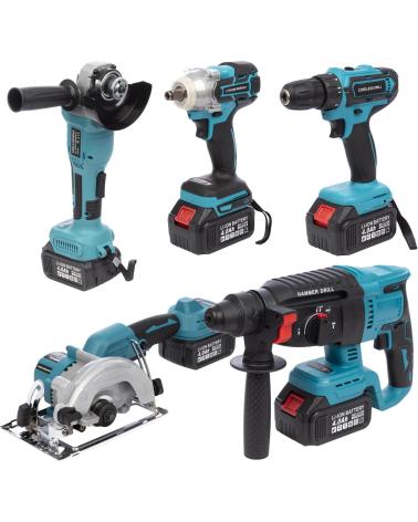 DAM SET DE 5 HERRAMIENTAS ELÉCTRICAS INALÁMBRICAS AZUL