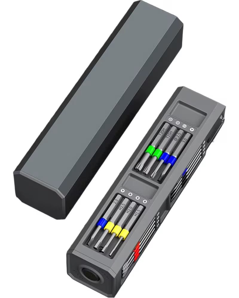 DAM JUEGO DE DESTORNILLADOR MULTIFUNCION 31 EN 1 CON CARCASA DE GRIS