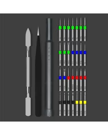 DAM JUEGO DE DESTORNILLADOR MULTIFUNCION 31 EN 1 CON CARCASA DE GRIS