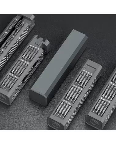 DAM JUEGO DE DESTORNILLADOR DE PRECISION 44 EN 1 CON ROSCA GIRAT GRIS