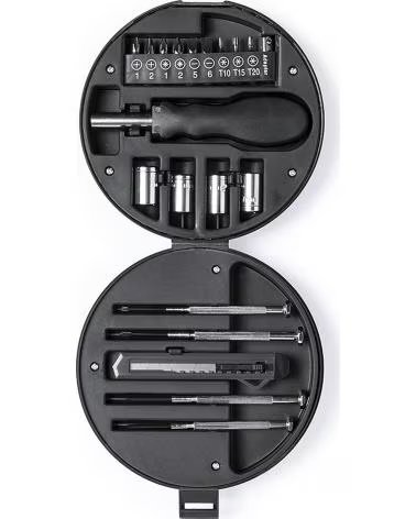 DAM SET DE HERRAMIENTAS WHEELS CON 20 ACCESORIOS EN ESTUCHE RESI NEGRO