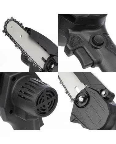 DAM MOTOSIERRA DE 6 PULGADAS 20000 RPM 180W Y DOBLE BATERIA BATE NEGRO