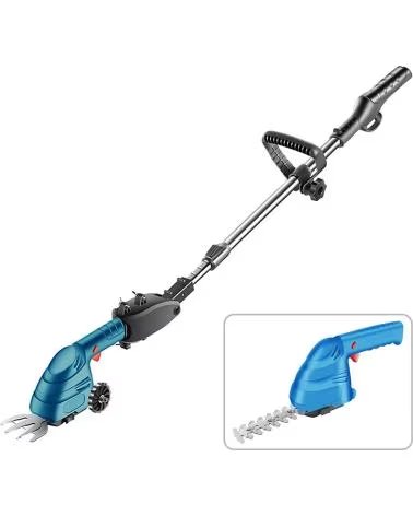 DAM RECORTADORA DE SETOS ELECTRICA CON BATERIA RECARGABLE DE 7 4 AZUL CLARO