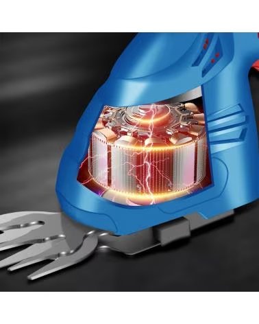 DAM RECORTADORA DE SETOS ELECTRICA CON BATERIA RECARGABLE DE 7 4 AZUL CLARO